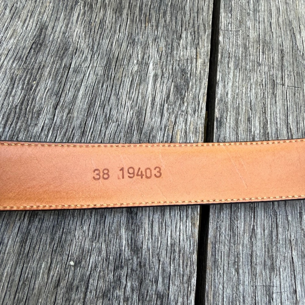 Onyx by Brighton Mens Black Croc Embossed Leather Western Belt 38 Silver Buckle - Picture 3 of 5